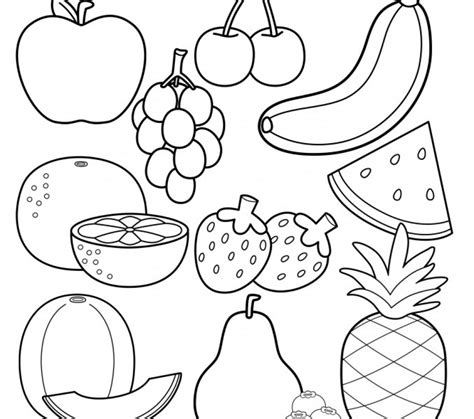 Fruit coloring pages