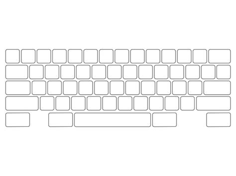 Full-Size Printable Keyboard Template for Programming