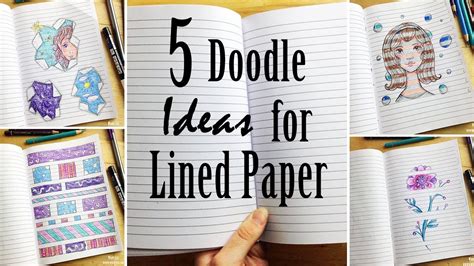 Fun doodle notebook paper designs