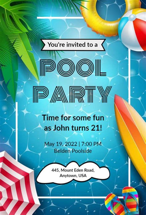 Fun Pool Party Invitation Ideas