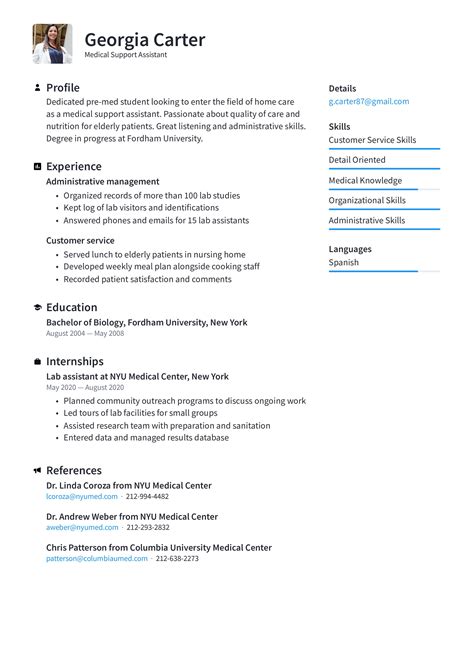 Functional Resume Example