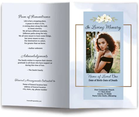 Funeral Booklet Design