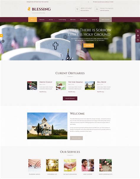 Funeral Home Obituary Website