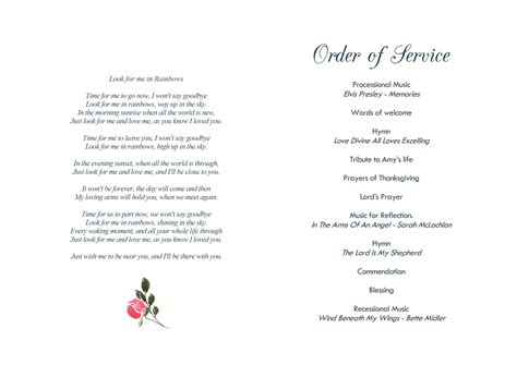 Funeral Order of Service