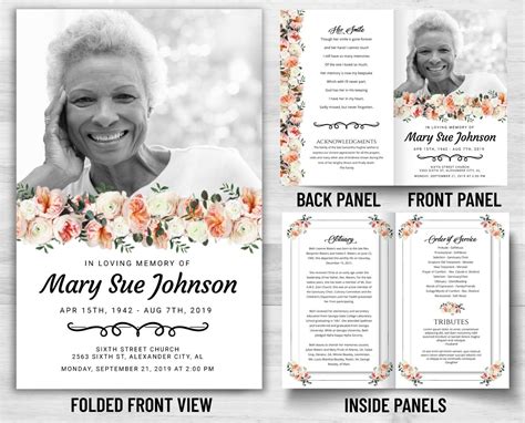 Funeral program design ideas