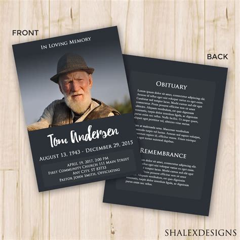 Funeral program templates ideas