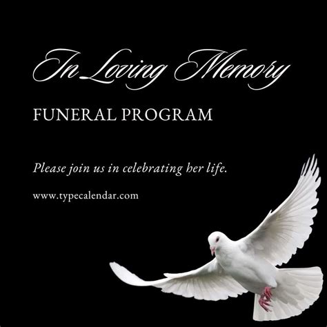 Funeral Program Templates with Quotes