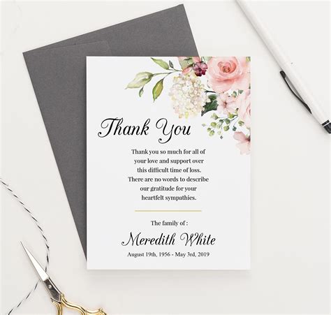 Funeral Thank You Cards