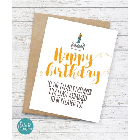 Funny Birthday Cards for Family Members