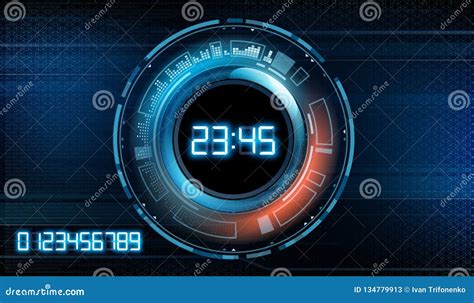 Futuristic Clock Face