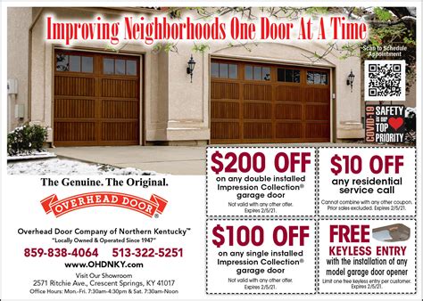 Garage door coupons