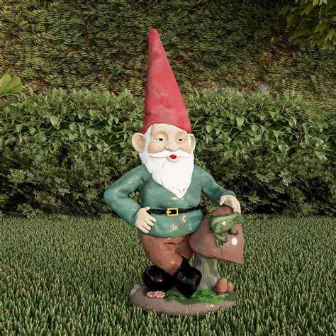 Gnomes in a garden setting