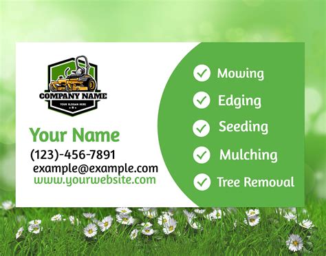 Gardening Services Business Card Ideas