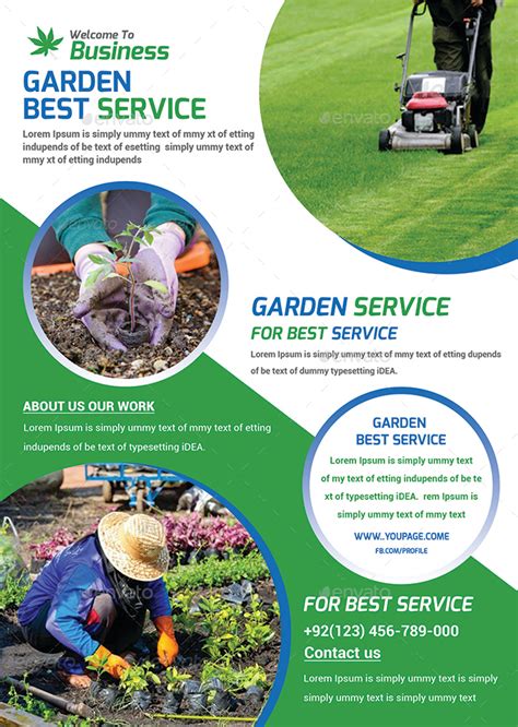 Gardening Services Business Card Template