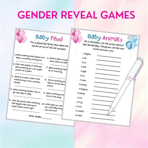 Gender Reveal Games