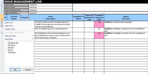 General Issue Tracking Template