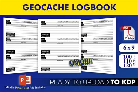 Geocache log printable example 7