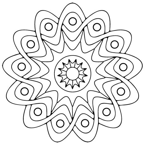 Geometric coloring pages for adults and children