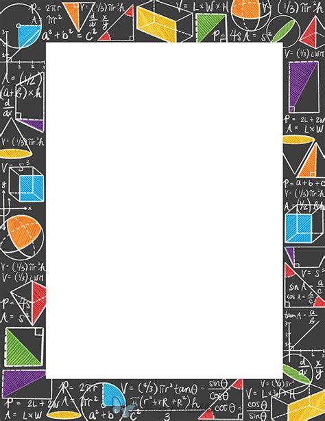 Geometric printable borders