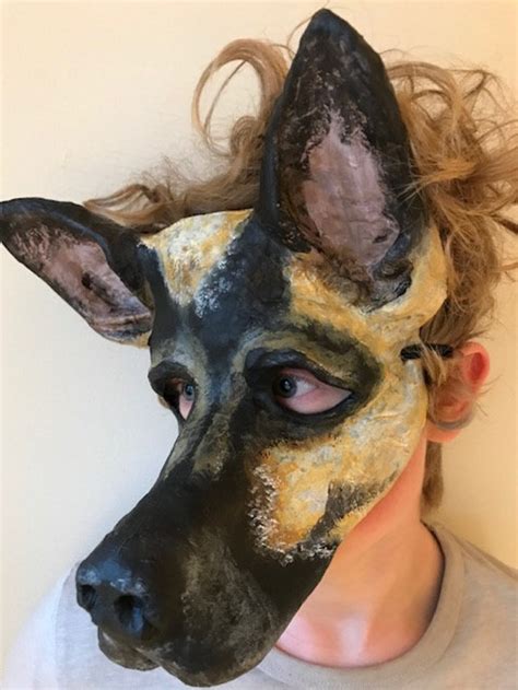 German Shepherd dog mask printable