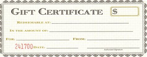 Gift Certificate Template Example 3