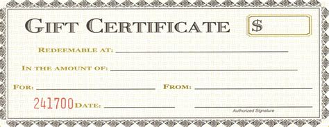 Gift Certificate Template Example 4