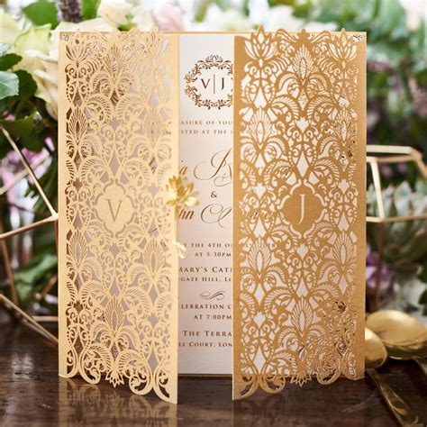 Gold Wedding Invitation Designs