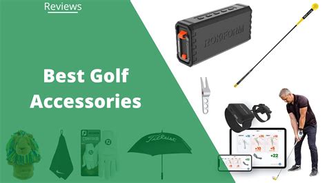 Golf accessories such as ball markers, divot tools, and gloves