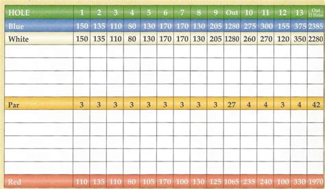 Golf Scorecard Template 10