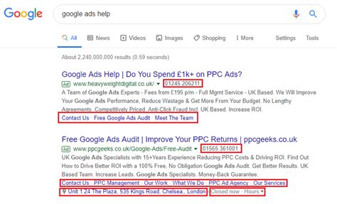 Google Ads Ad Extensions