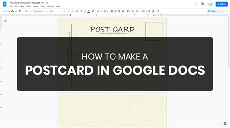 Accessing Google Docs Postcard Templates