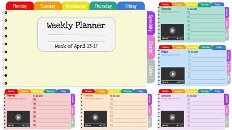 Google Slides planner for students