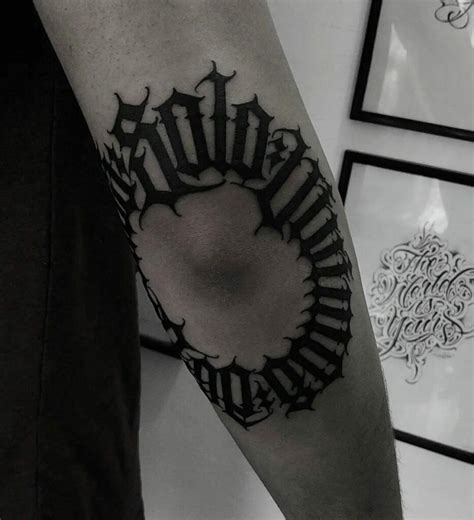 Gothic tattoo lettering