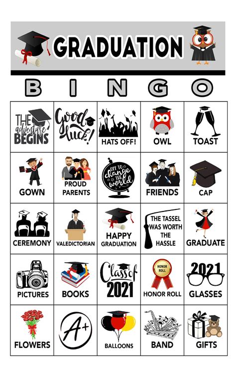 Graduation Bingo Cards