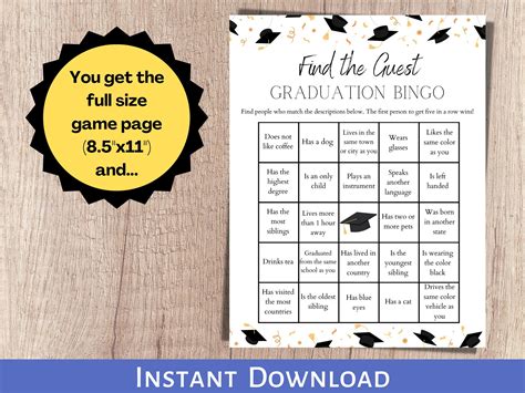 Graduation Bingo Ideas