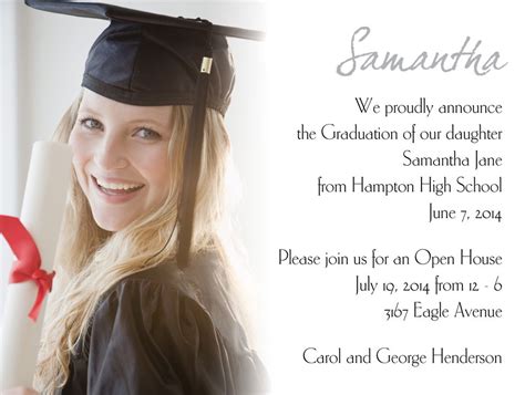 Graduation Invitation Wording