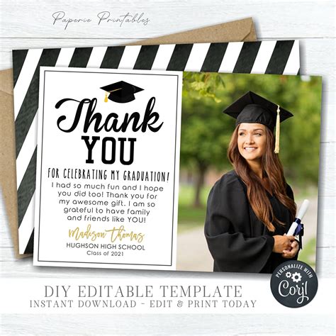 Graduation Thank You Card Templates