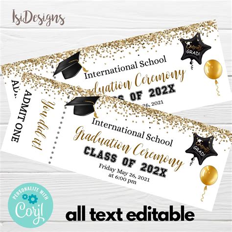 Graduation Ticket Inspiration