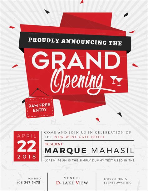 Grand Opening Flyer Design Elements