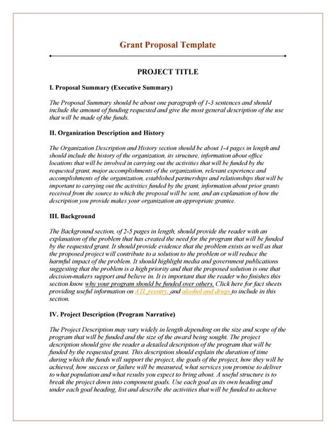 Grant Proposal Templates