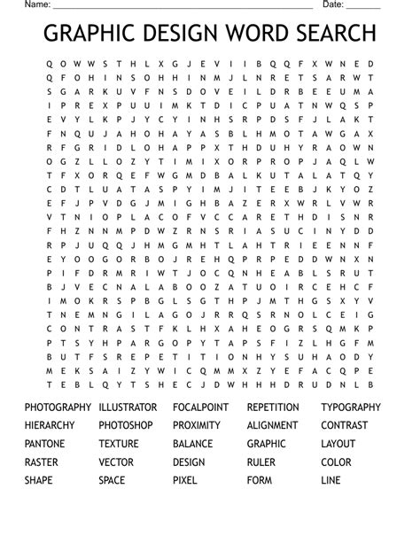 Graphic Design Word Search Software