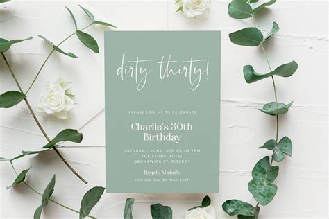 Green Birthday Invitation Templates