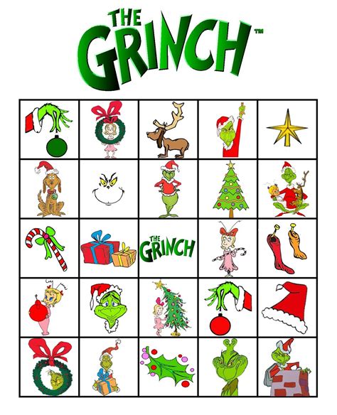 Grinch Bingo Activities