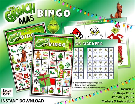 Grinch Bingo Games