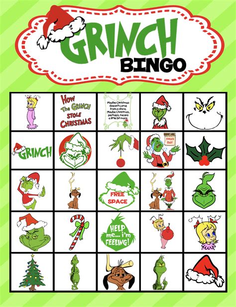 Grinch Bingo Markers