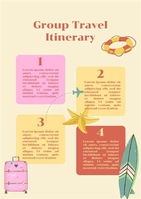 Group trip itinerary template