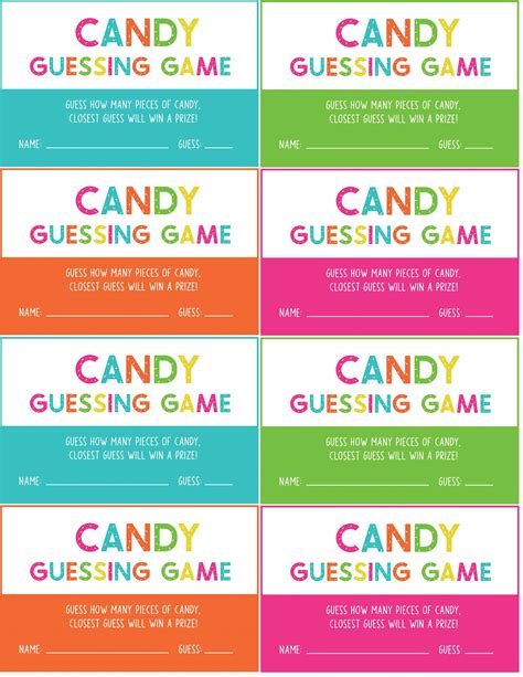 Guessing game printables benefits