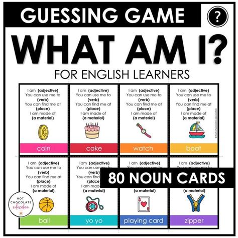 Guessing game printables for educational purposes