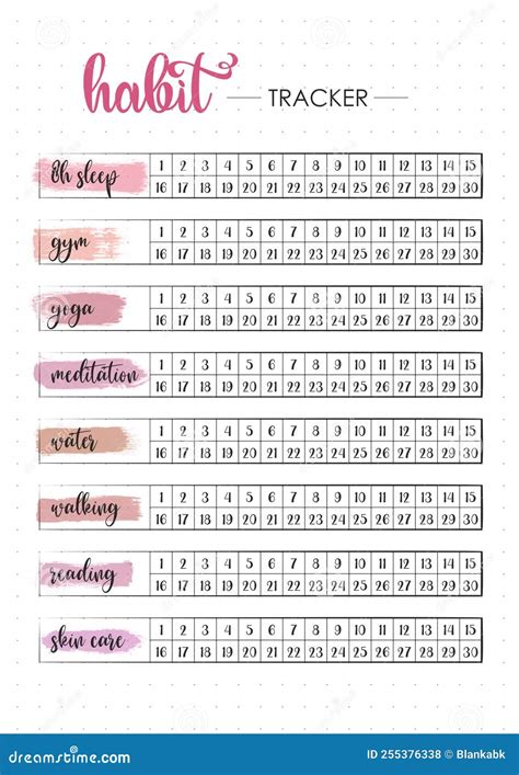 Habit Tracker Printable