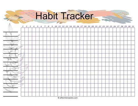 Habit Tracker Template Download